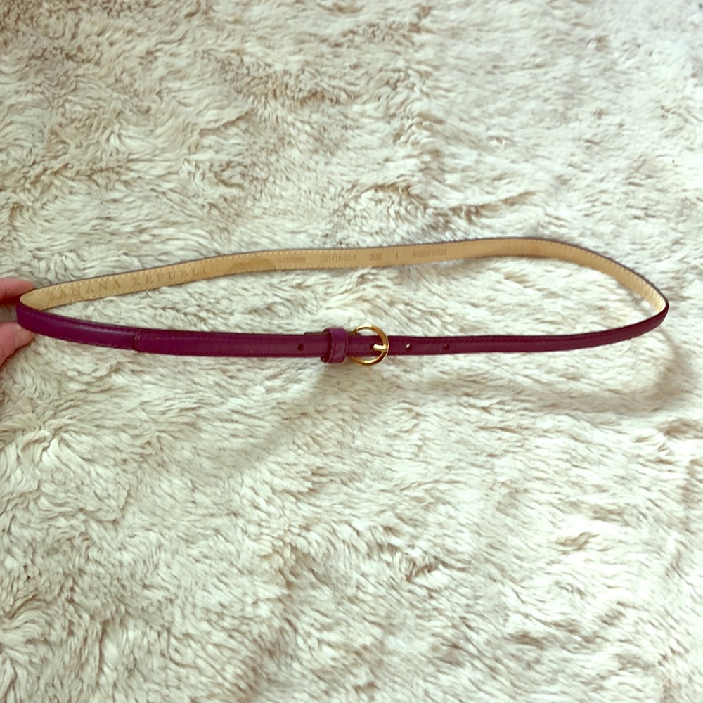 Banana Republic Purple Genuine Leather Belt sz. L.